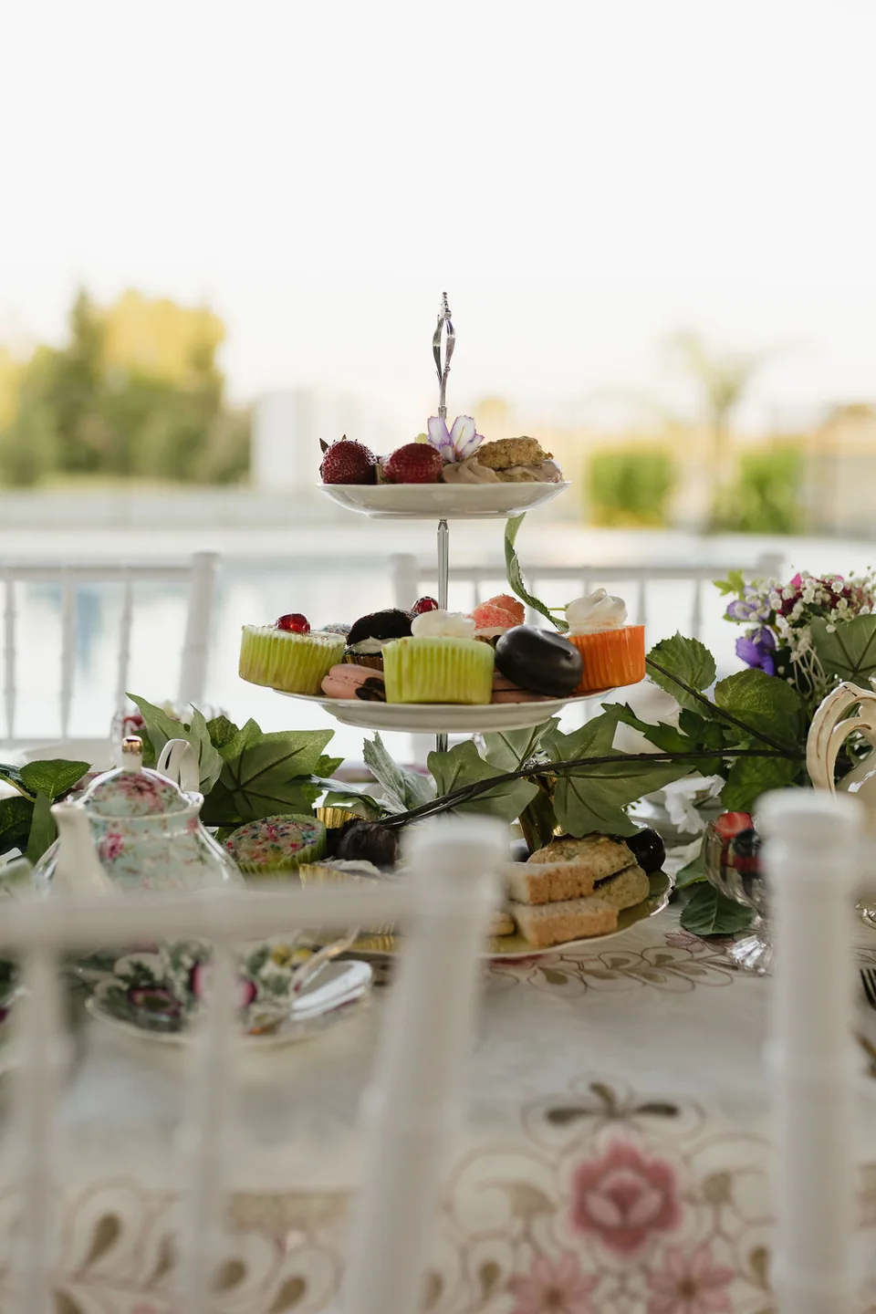 A traditional British tea table